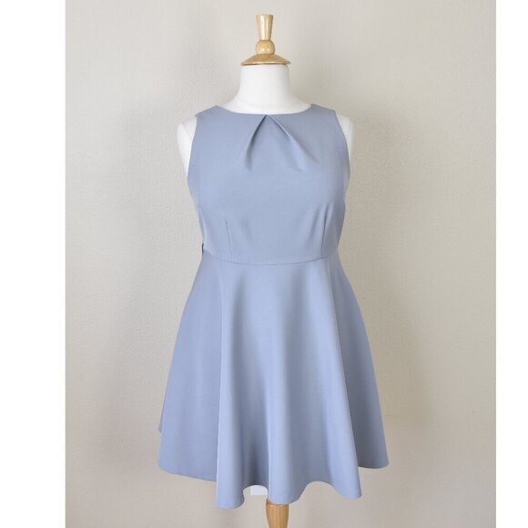 Modcloth Fervour Lucky Fit and Flare Dress Gray - 1X - Picture 1 of 8